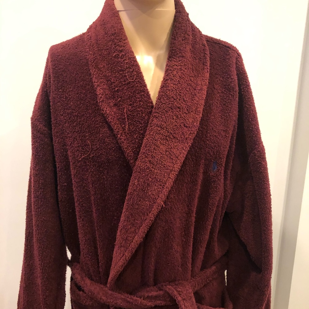 Polo Ralph Lauren OS Terry Robe Burgundy